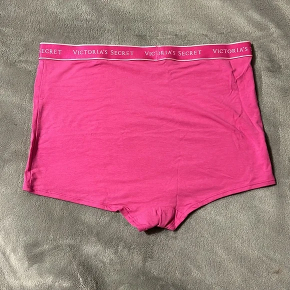 Victorias Secret Pink Boxer Shorts Underwear NWT Barbie Pink - Picture 4 of 5